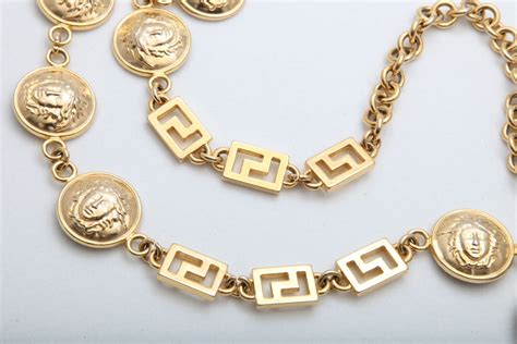 gold versace chain for cheap|vintage versace gold chain belt.